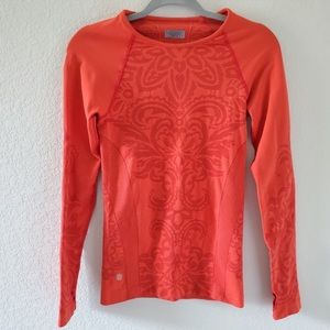 Athleta Fast Track Red Orange Long Sleeve Top ✨